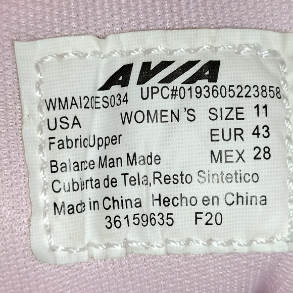 Avia Women's Black Sneakers with Pink Highlights - Picture 3 of 3